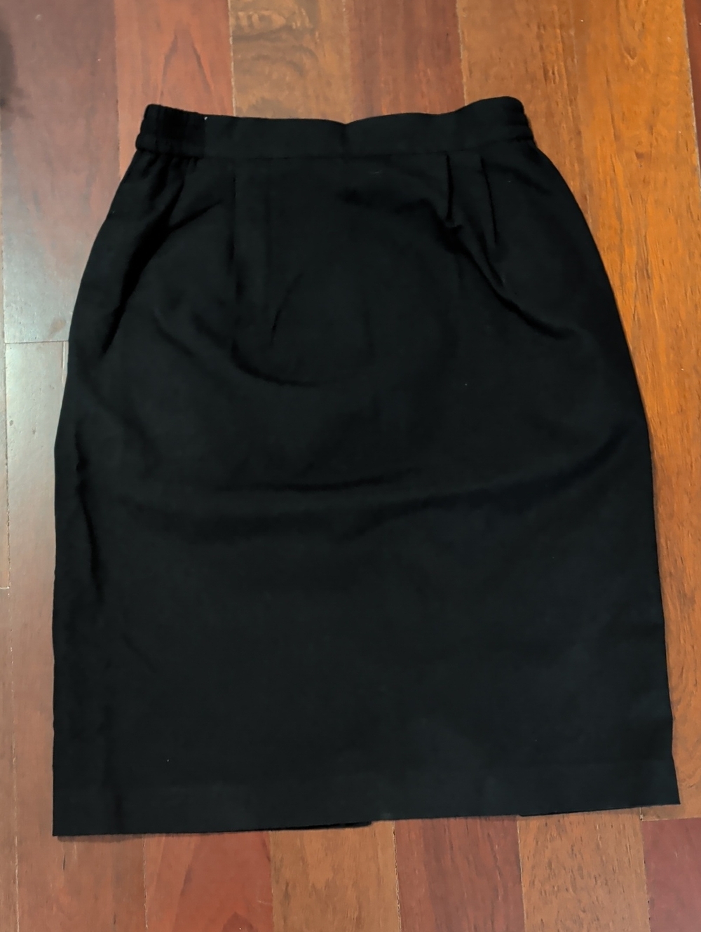 Vintage Classic Black Lined Midi Women's Pencil Skirt